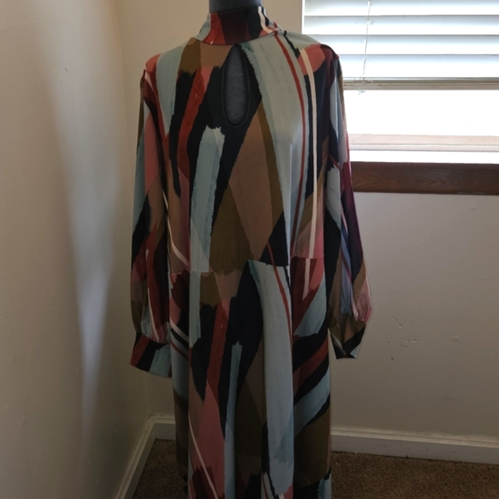 Eloquii A-Line Dress With Puff Sleeves size 26